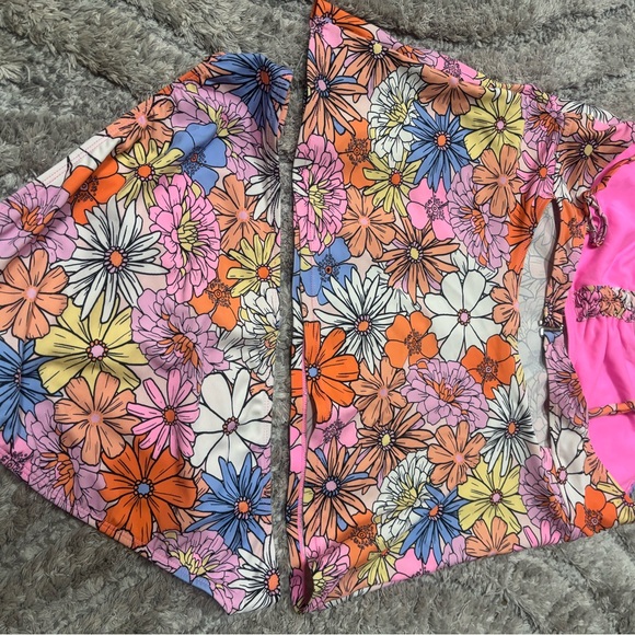 Salt and Cove 2-Piece Swimsuit – Tropical Floral Print Tankini Size XL - Picture 3 of 4
